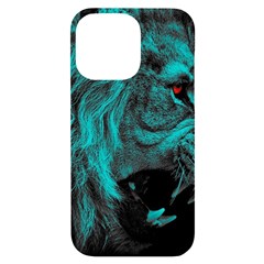 Angry Male Lion Predator Carnivore Iphone 14 Pro Max Black Uv Print Case by Semog4