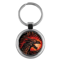 Dragon Fire Key Chain (round) by Semog4