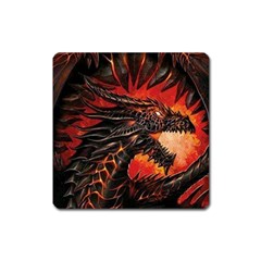 Dragon Fire Square Magnet