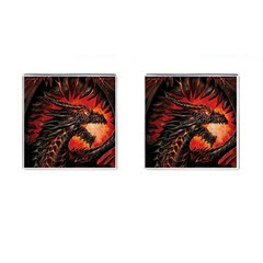 Dragon Fire Cufflinks (square) by Semog4