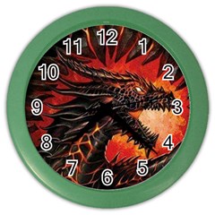 Dragon Fire Color Wall Clock by Semog4