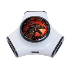 Dragon Fire 3-port Usb Hub by Semog4