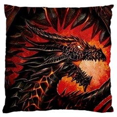 Dragon Fire Large Cushion Case (two Sides) by Semog4