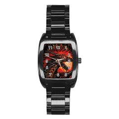 Dragon Fire Stainless Steel Barrel Watch by Semog4