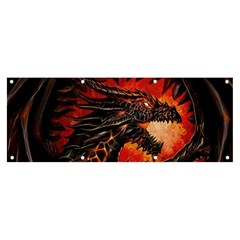 Dragon Fire Banner And Sign 8  X 3  by Semog4