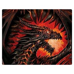 Dragon Fire Premium Plush Fleece Blanket (medium) by Semog4