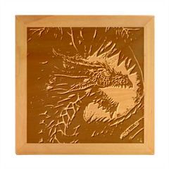 Dragon Fire Wood Photo Frame Cube