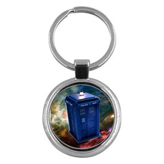 The Police Box Tardis Time Travel Device Used Doctor Who Key Chain (round) by Semog4