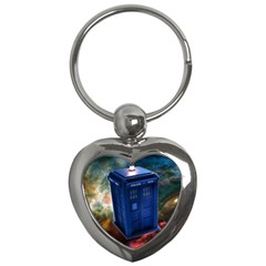 The Police Box Tardis Time Travel Device Used Doctor Who Key Chain (heart) by Semog4