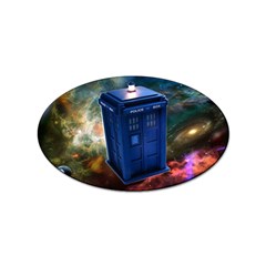 The Police Box Tardis Time Travel Device Used Doctor Who Sticker (oval) by Semog4