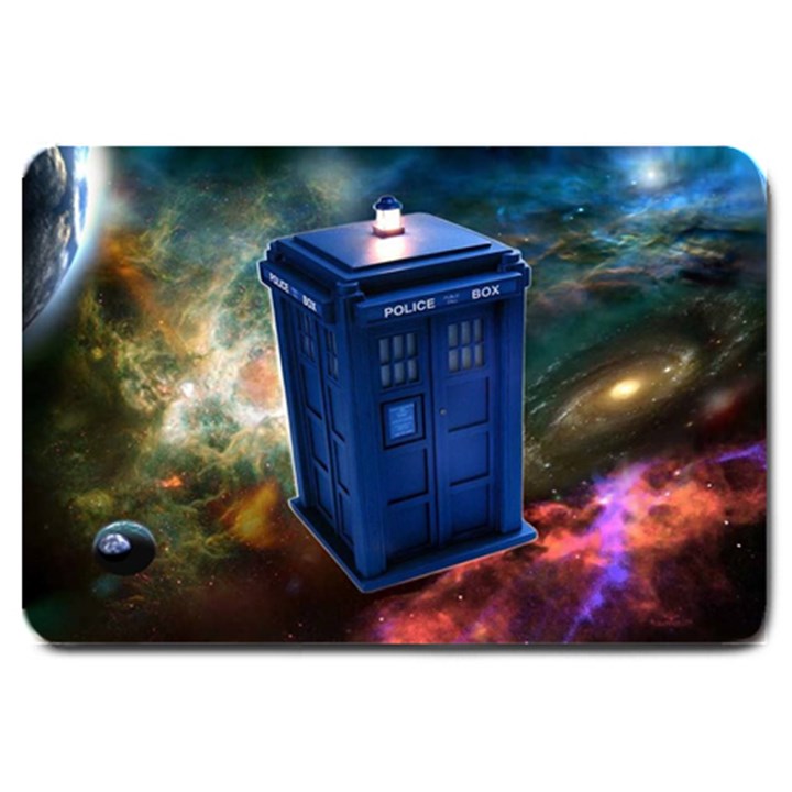 The Police Box Tardis Time Travel Device Used Doctor Who Large Doormat