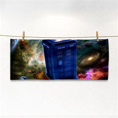 The Police Box Tardis Time Travel Device Used Doctor Who Hand Towel by Semog4