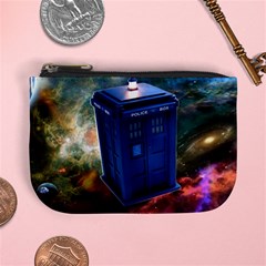 The Police Box Tardis Time Travel Device Used Doctor Who Mini Coin Purse by Semog4