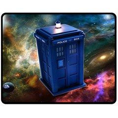 The Police Box Tardis Time Travel Device Used Doctor Who Two Sides Fleece Blanket (medium) by Semog4