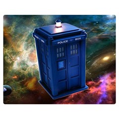 The Police Box Tardis Time Travel Device Used Doctor Who Two Sides Premium Plush Fleece Blanket (medium) by Semog4