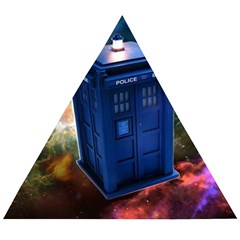 The Police Box Tardis Time Travel Device Used Doctor Who Wooden Puzzle Triangle by Semog4