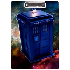 The Police Box Tardis Time Travel Device Used Doctor Who A4 Acrylic Clipboard by Semog4