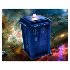 The Police Box Tardis Time Travel Device Used Doctor Who Premium Plush Fleece Blanket (medium) by Semog4