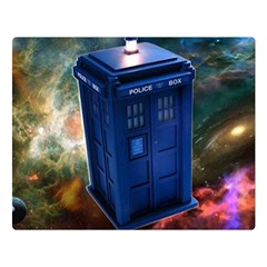 The Police Box Tardis Time Travel Device Used Doctor Who Premium Plush Fleece Blanket (large) by Semog4