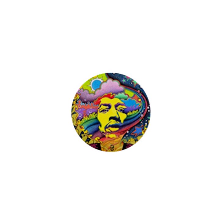 Psychedelic Rock Jimi Hendrix 1  Mini Buttons