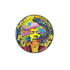 Psychedelic Rock Jimi Hendrix Hat Clip Ball Marker by Semog4