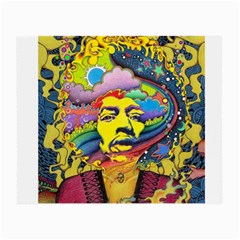 Psychedelic Rock Jimi Hendrix Small Glasses Cloth by Semog4