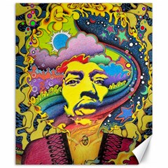 Psychedelic Rock Jimi Hendrix Canvas 20  X 24  by Semog4