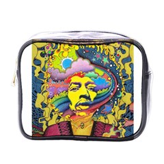 Psychedelic Rock Jimi Hendrix Mini Toiletries Bag (one Side) by Semog4