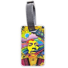 Psychedelic Rock Jimi Hendrix Luggage Tag (one Side) by Semog4