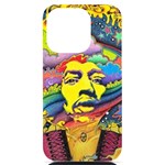 Psychedelic Rock Jimi Hendrix iPhone 14 Pro Black UV Print Case Front