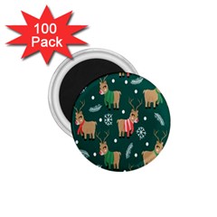 Cute Christmas Pattern Doodle 1 75  Magnets (100 Pack)  by Semog4