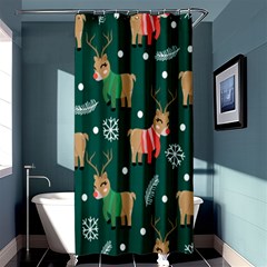 Cute Christmas Pattern Doodle Shower Curtain 36  X 72  (stall)  by Semog4