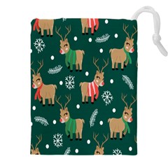 Cute Christmas Pattern Doodle Drawstring Pouch (5xl) by Semog4