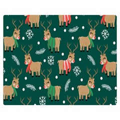 Cute Christmas Pattern Doodle Premium Plush Fleece Blanket (medium) by Semog4