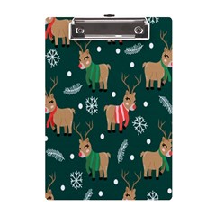 Cute Christmas Pattern Doodle A5 Acrylic Clipboard by Semog4