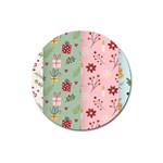 Flat Christmas Pattern Collection Magnet 3  (Round) Front