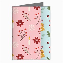 Flat Christmas Pattern Collection Greeting Cards (pkg Of 8)