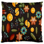 Christmas Seamless Pattern Large Cushion Case (Two Sides) Front