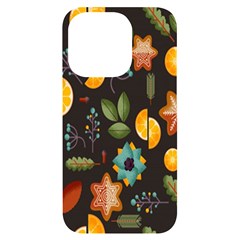 Christmas Seamless Pattern Iphone 14 Pro Black Uv Print Case by Semog4