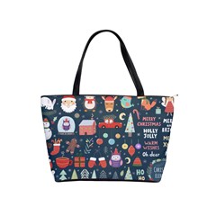 Vector Set Cute Christmas Elements Santa-penguin Deer Bear Fox Owl Trees Snowman Bird Angel More Classic Shoulder Handbag by Semog4