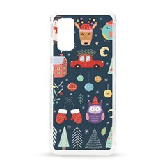 Vector Set Cute Christmas Elements Santa-penguin Deer Bear Fox Owl Trees Snowman Bird Angel More Samsung Galaxy S20 6 2 Inch Tpu Uv Case by Semog4