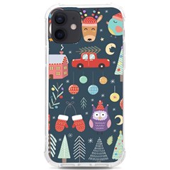 Vector Set Cute Christmas Elements Santa-penguin Deer Bear Fox Owl Trees Snowman Bird Angel More Iphone 12/12 Pro Tpu Uv Print Case by Semog4