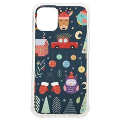 Vector Set Cute Christmas Elements Santa-penguin Deer Bear Fox Owl Trees Snowman Bird Angel More Iphone 12 Mini Tpu Uv Print Case	 by Semog4