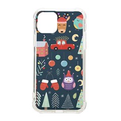 Vector Set Cute Christmas Elements Santa-penguin Deer Bear Fox Owl Trees Snowman Bird Angel More Iphone 11 Pro 5 8 Inch Tpu Uv Print Case by Semog4