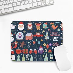 Vector Set Cute Christmas Elements Santa Penguin Deer Bear Fox Owl Trees Snowman Bird Angel More Small Mousepad by Semog4