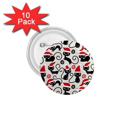 Cute Christmas Seamless Pattern Vector 1.75  Buttons (10 pack)