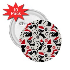 Cute Christmas Seamless Pattern Vector 2.25  Buttons (10 pack) 