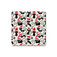 Cute Christmas Seamless Pattern Vector Square Magnet