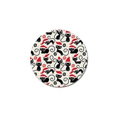 Cute Christmas Seamless Pattern Vector Golf Ball Marker (4 pack)