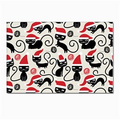 Cute Christmas Seamless Pattern Vector Postcard 4 x 6  (Pkg of 10)